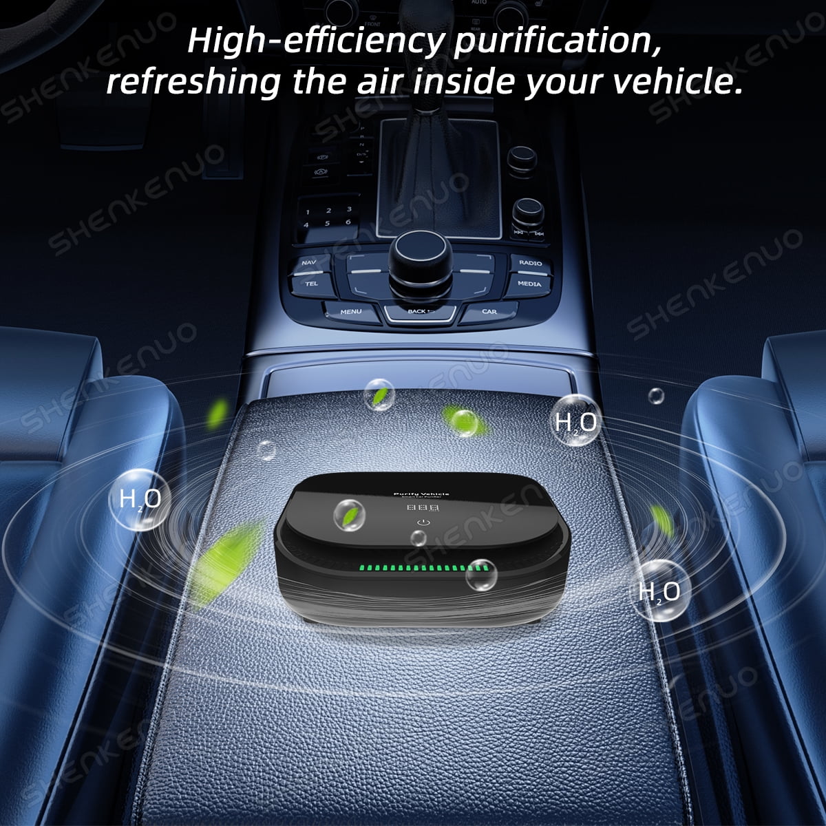Auto HEPA Air Purifier for Cars, Removes Dust Smoke Odor, Quiet & Portable Unit