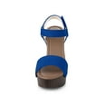 thumbnail image 6 of BLISSFUL STEP Women's Platform Slingback High Block Heel Sandals, 6 of 6