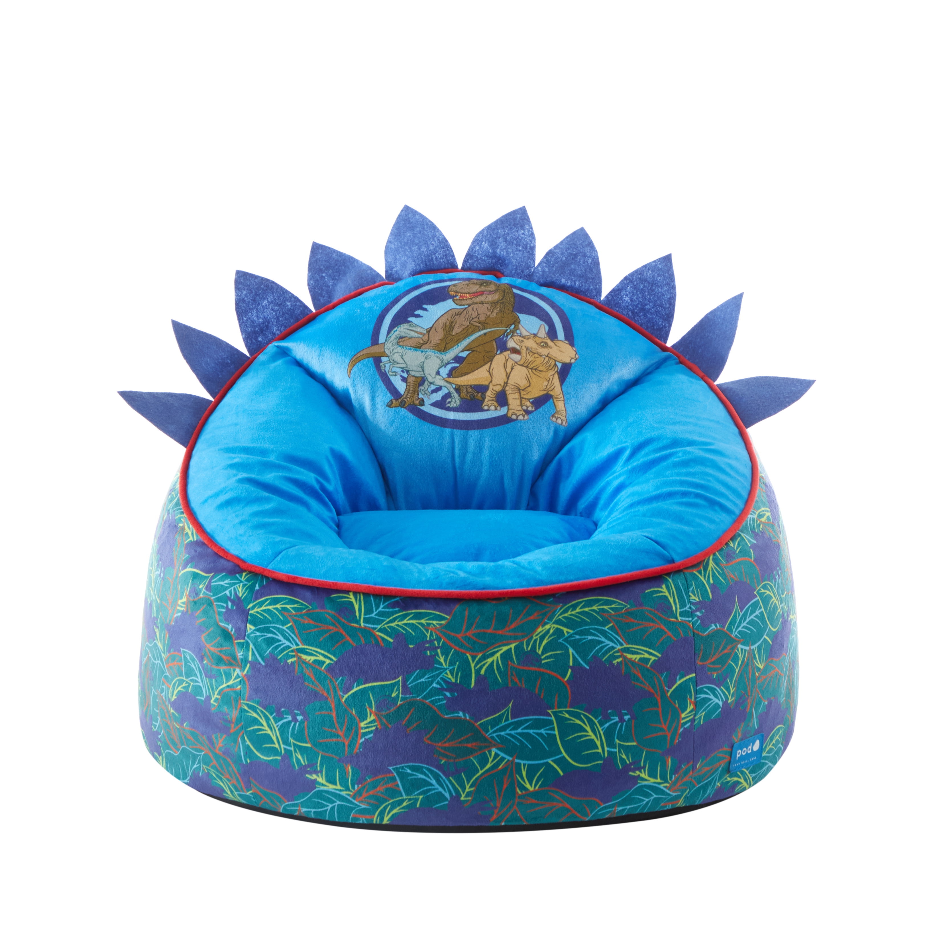 Jurassic World Plush Kids Bean Bag Chair, 24"Hx24"Hx25"H