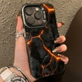 thumbnail image 3 of Creative Mountain Magma Lightning Electroplate Silver IMD Case For iPhone 16 15 14 Pro Max Plus 11 12 13 Pro 7 8 Plus X XR Cover 2 For iPhone 14 Pro, 3 of 6