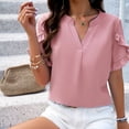 thumbnail image 2 of Baiways Womens Summer Tops and Blouses Casual V Neck Short Sleeve Business Casual Work Shirts, 2 of 7