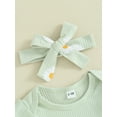 thumbnail image 6 of Musuos Baby Girls 3 Piece Outfits 6 12 18 24M Letter Print Short Sleeve Romper and Daisy Print Shorts Cute Headband Summer Clothes, 6 of 10