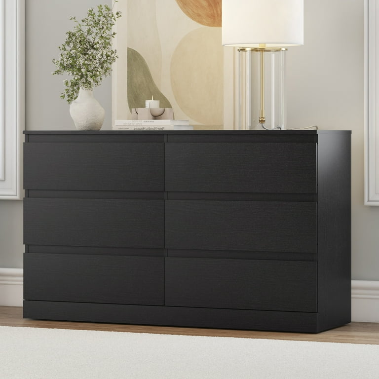 Brindle 6 Drawer Dresser, Black Oak, by Hillsdale Living