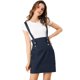 thumbnail image 1 of Día de San Patricio Falda De Tirantes Rectos De Cintura Alta De Traje De Navidad Para Mujer Azul marino XL, 1 of 6