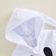 thumbnail image 6 of Cjfdfy Toddler Baby Halloween Ghost Costume Jumpsuit Fashion Long Sleeve Halloween Zip Up Hooded Romper Cute Spooky Jumpsuit With Hood Baby Ghost Style Jumpsuit for Boys Girls 6m-5t, 6 of 9