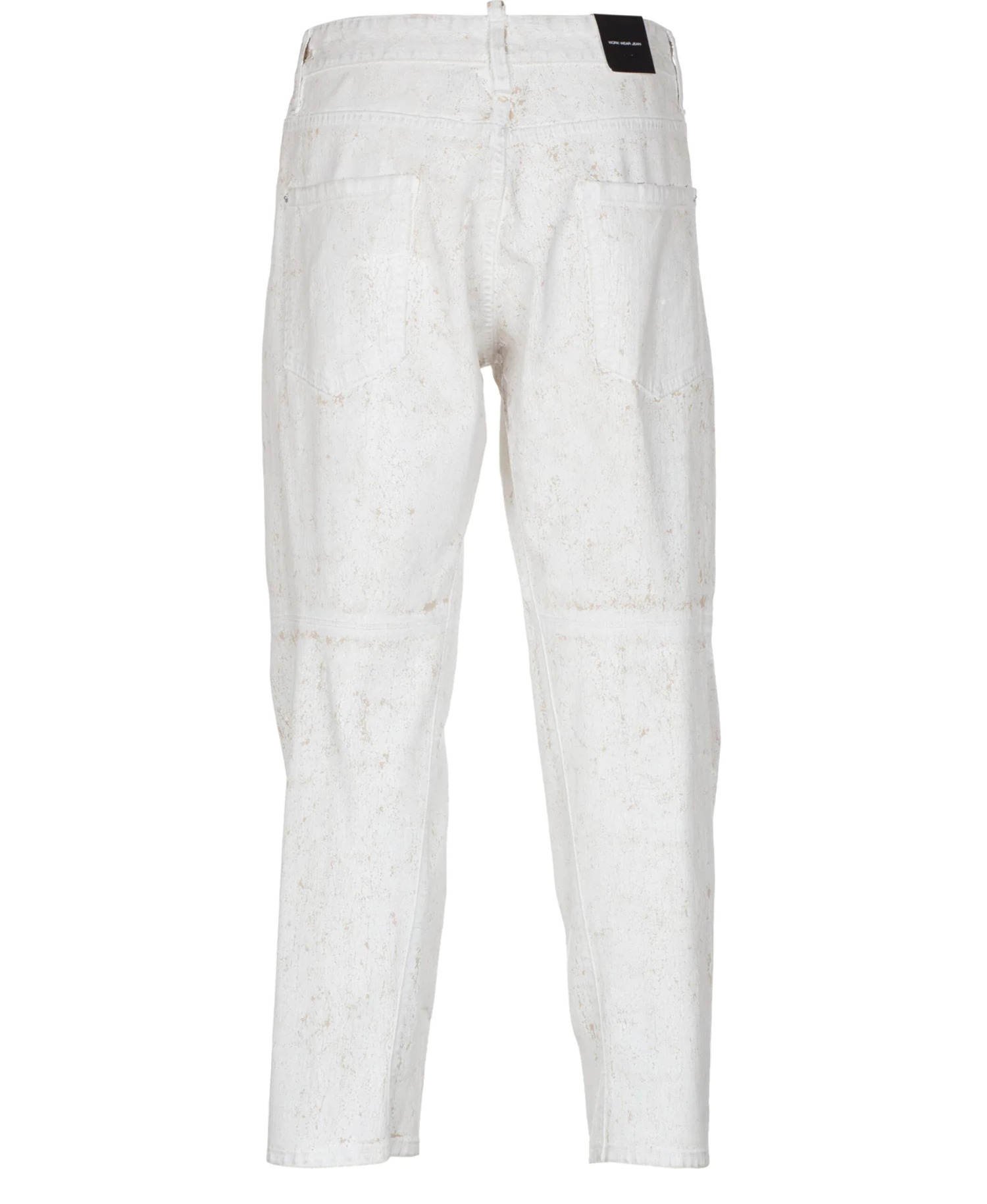 DSQUARED2 Men's Work Wear Jean White Paint Dipped Distressed