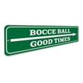 thumbnail image 3 of Bocce Ball Arrow Novelty Sign, Metal Wall Decor - 4x18 inches, 3 of 4