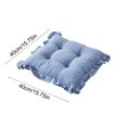 thumbnail image 4 of MTBLYS Cojín decorativo con volantes y capitoné para silla|Almohadilla decorativa para asiento con base antideslizante|relleno de algodón suave y grueso para comedor|cocina, 4 of 7