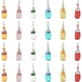 thumbnail image 6 of 32pcs Random Label Resin Wine Bottle Charms Bottle Charm Resin Charms with Iron Loop Earring Necklace Keychain Dangles, 6 of 9