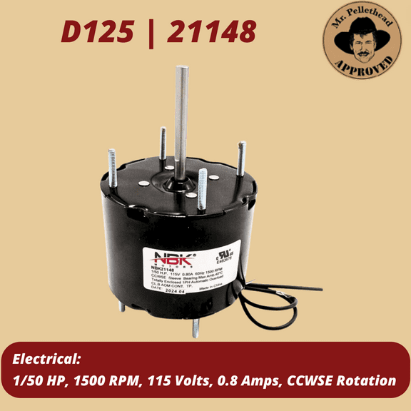 Fasco  D125 Multi-Functional Blower Fan Motor, 21148