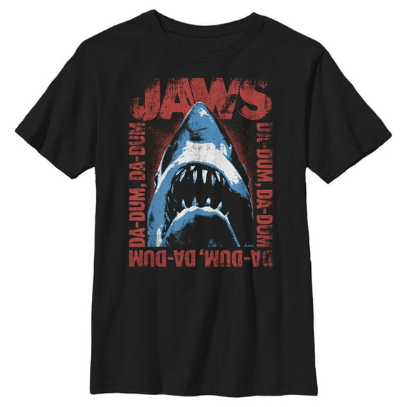 Boy's Jaws Da-Dum Da-Dum Distressed Graphic T-Shirt
