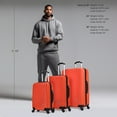 thumbnail image 3 of InUSA Royal 3-Piece Hardside Luggage Sets with Spinner Wheels, Handle, and Trolley, (20"/24"/28"), Orange, 3 of 11