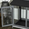 thumbnail image 3 of Spaco 90.5" Wooden Rabbit Hutch Bunny Cage Pet Playpen House Enclosure with Double Side Run Boxes, for Guinea Pig and Small Animals, Light Gray, 3 of 11