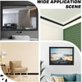 thumbnail image 4 of 1 pc 90.5 x 3.9in Peel and Stick Wallpaper Border Crown Molding Black Self Adhesive Flexible Baseboard Trim Waterproof Mirror Sticky Wall Edging Base Lines Foam for Hotel Home DIY Decor, 4 of 9