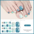 22tips/Sheet Toe Nail Stickers Glittering Toenails Manicure Art Decals
