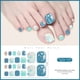 thumbnail image 5 of Pegatinas de uñas para dedos de los pies, calcomanías artísticas de manicura, cubierta completa, adhesivo extraíble, decoración de parches de uñas DIY, 22 puntas por hoja, 5 of 7