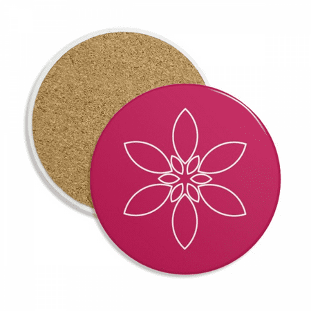 

Flower Petal Flowe Pattern Coaster Cup Mug Tabletop Protection Absorbent Stone