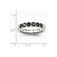 thumbnail image 7 of Stainless Steel Polished Black CZ 4.00mm Band Size: 5; for Adults and Teens; for Women and Men, 7 of 7