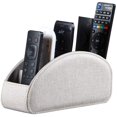 thumbnail image 1 of Support de Télécommande avec 5 Compartiments, Organisateur de Télécommande en Cuir PU pour Table de Chevet, Bureau, Rangement pour DVD, Lecteur Multimédia, Contrôleurs de Chauffage (Beige), 1 of 7
