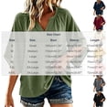 thumbnail image 3 of hoksml Women Raglan Gathered Notch V Neck Dolman Half Sleeve Blouse Cotton Linen Crinkle Loose Curved Hem Casual Top for Daily Vacation, 3 of 7