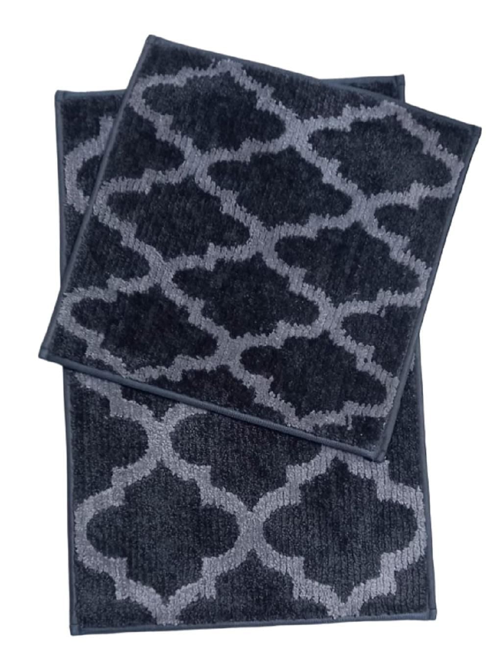 Home Decor Inc. Austin Micro 2-Piece Bathmat Set – 18" x 18" & 18" x 28", Soft Microfiber, Absorbent & Skid-Resistant Ensemble de tapis de bain Austin Micro 2 pièces de Home Decor Inc. – 45,7 x 45,7