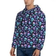 thumbnail image 2 of Hoodies for Men - pink blue Skull flower Long Sleeve Comfrt Men'S Fashion Hoodies & Sweatshirts, Sweatshirts for Men Hoodies Pullover Clothing Clothes with Pouch, 2 of 7