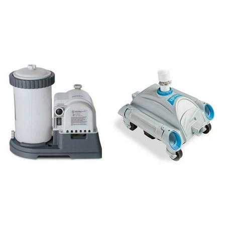 INTEX 2500 GPH Filter Cartridge Pump with Timer and Above Ground Pool