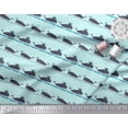 thumbnail image 2 of Soimoi Silk Fabric Whale Ocean Decor Fabric Printed Yard 42 Inch Wide, 2 of 3