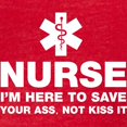 thumbnail image 3 of CafePress - Nurse Attitude Saying T Shirt - Womens Football Shirt, 3 of 4