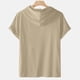 thumbnail image 4 of Blusa con capucha de manga corta para hombre, informal, con estampado, a la moda, con capucha, camiseta deportiva de manga corta, blusa de poliéster para hombre, 4 of 7