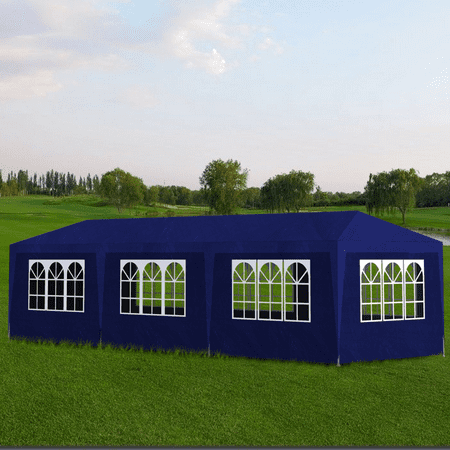 Tent 15 X 20 Anself 10' x 30'/10' x 20' Outdoor Gazebo Canopy Wedding Party Tent with 8/6 Walls,Blue/White ()
