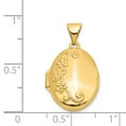 thumbnail image 3 of 14K Yellow Gold Floral Locket, 3 of 3