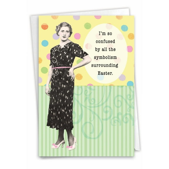 C3575EAG Funny Easter Card 'Easter Symbolism' with Envelope by NobleWorks