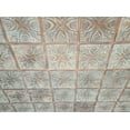 thumbnail image 2 of Drop-In, Glue-Up 2'x2' Faux Tin PVC Ceiling Tile , Weathered Copper, Sample, 2 of 4