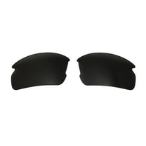 Walleva Black Replacement Lenses for Oakley Flak 2.0 Sunglasses