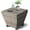 Gray, variant on WoofPaw Outdoor Side Table with Storage, 13-Gallon Patio Deck Box Outdoor Wicker Side Table for Poolside Balcony Storage Table,Black