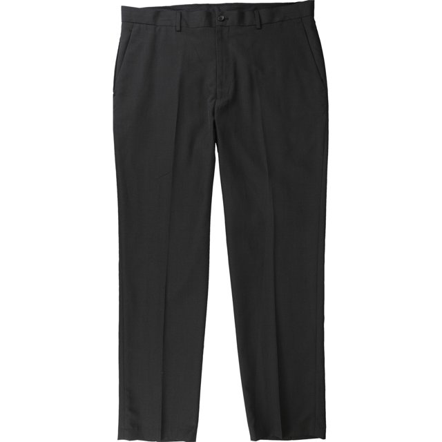 Alfani - Pantalones de vestir con parte delantera plana para hombre, color negro, 34 W x 29 L