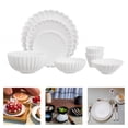 thumbnail image 1 of Accesorios de Cocina de Muñecas en Miniatura, 8 Uds., Plato 1/6, Bandeja para Servir, Vajilla, Comida para Juego de Simulación, Decoración, Blanco Macarena plato de cocina de casa de muñecas, 1 of 8