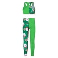 thumbnail image 2 of CHICTRY Kids Girls 2Pcs Christmas Dance Costume Xmas Santa Elf Costume Gymnastics Ballet Dance Outfit Green 14, 2 of 6