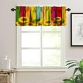 thumbnail image 3 of Rustic Sunflower Valance Curtain Floral Retro Daisy Wooden Barn Rural Style Rod Pocket Valance Window Treatments 1 Panel Short Curtains for Kitchen Farmhouse Bathroom 54 x 18 in, 3 of 6