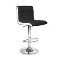 thumbnail image 1 of Boris Contemporary "Leather" Adjustable Barstool - Black/White, 1 of 2