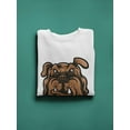 thumbnail image 3 of Bulldog Cartoon . Sweatshirt Men -Image by Shutterstock, Male 4X-Large, 3 of 4