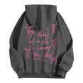thumbnail image 6 of Women's Hoodies Sweatshirts Graphic Word Hoodie Sweatshirt for Women Long Sleeve Cozy Preppy Tops Casual Everyday Wear Gray M, 6 of 6