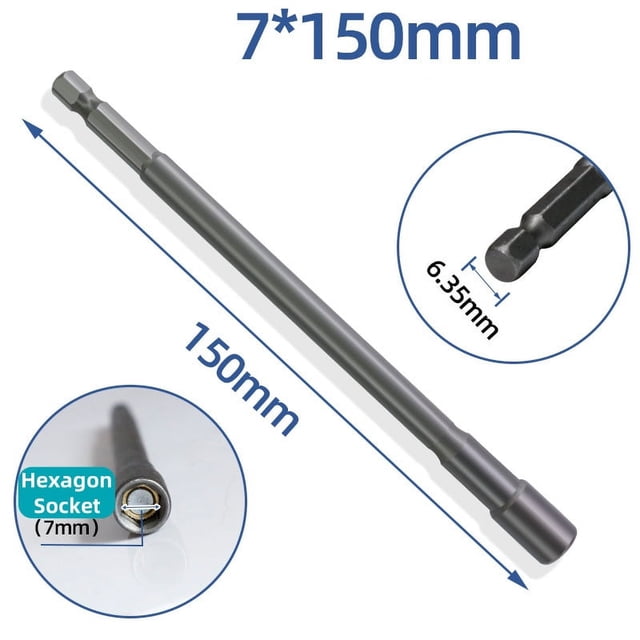 Prise Compacte 150mm avec Embout Magnétique Outil Polyvalent pour Applications Auto et DIY