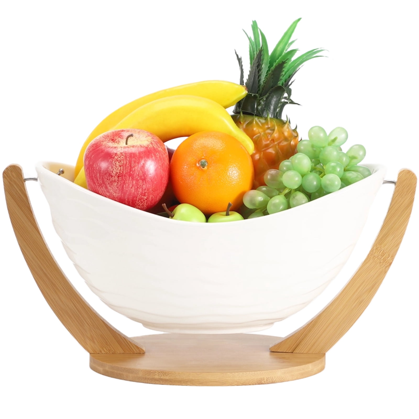 Ceramic Assorted Fruit Basket Centerpiece Capodimonte Porcelain on