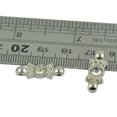 thumbnail image 3 of 50pcs Diamante Conectores De Barras Agujeros De Doble Granos Del Espaciador De La Joyería De Los Resultados De DIY Sunnimix De joyas, 3 of 4