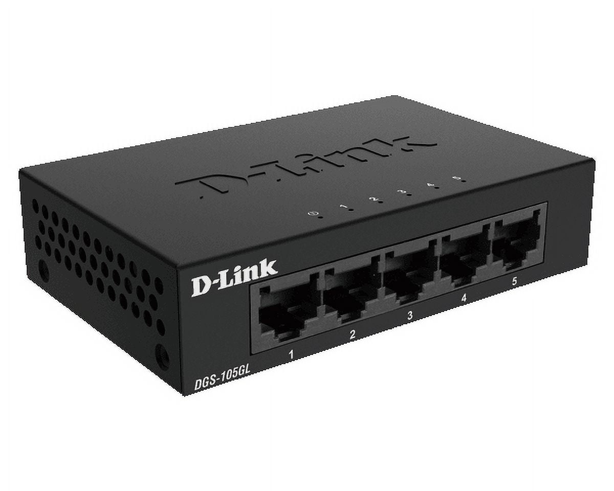 D-Link 5 Port Gigabit Metal Unmanaged Desktop Switch - DGS-105GL