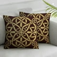 thumbnail image 2 of COMIO Throw Pillows Cover Knot Celtic Pattern Abstract Retro Border Spiral Beauty Shape Celt Floral Tattoo Black Tribal Antique Cushion Case for Fall Home Decor 2pc, 2 of 6