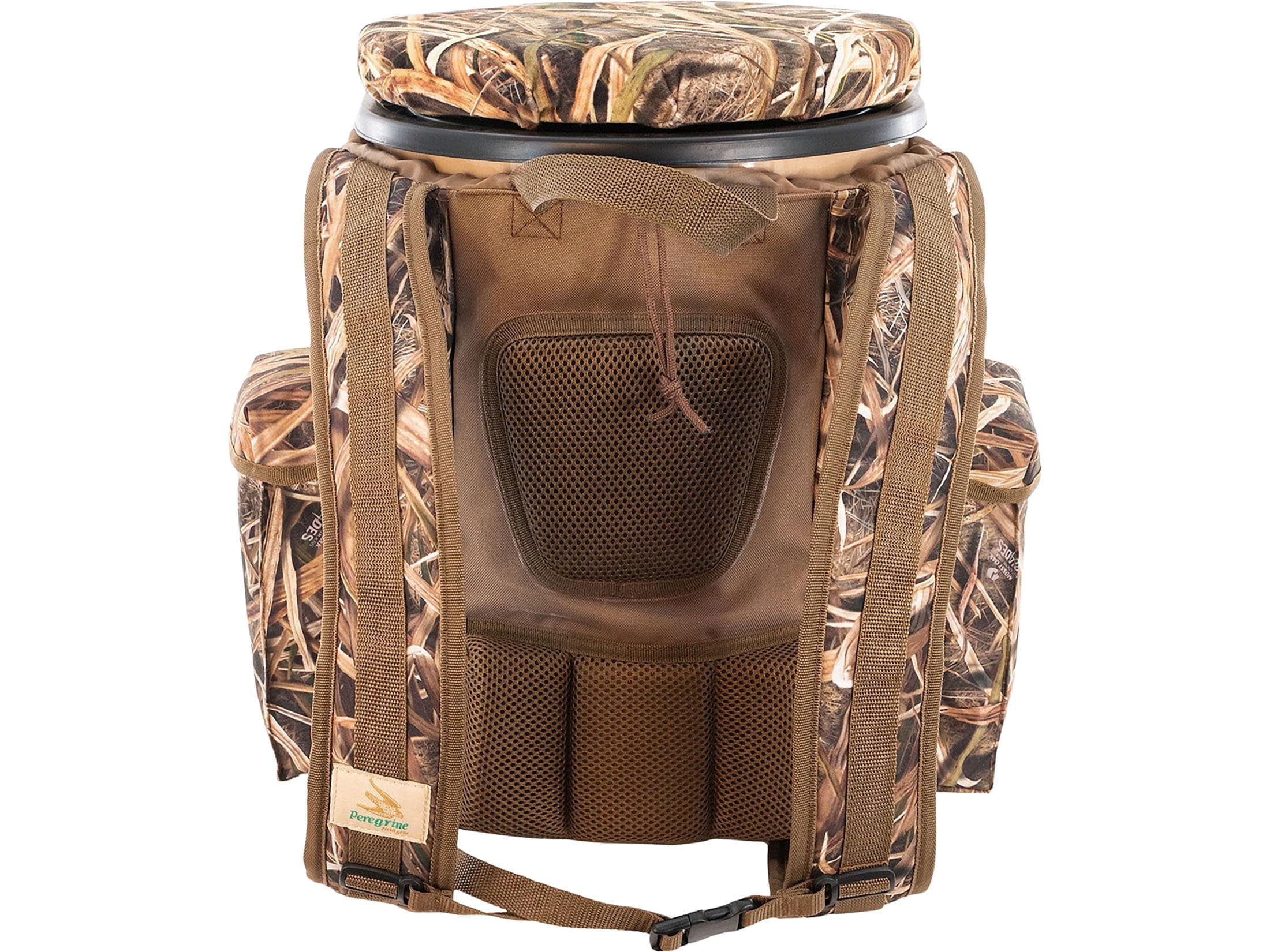 Peregrine Field Gear Venture Hunting Bucket Seat Pack Lite Mossy Oak Shadow Grass Blades