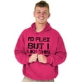 thumbnail image 3 of Flex But Like This Funny Gym Exercise Hoodie Hooded Sweatshirt Men Brisco Brands X, 3 of 6